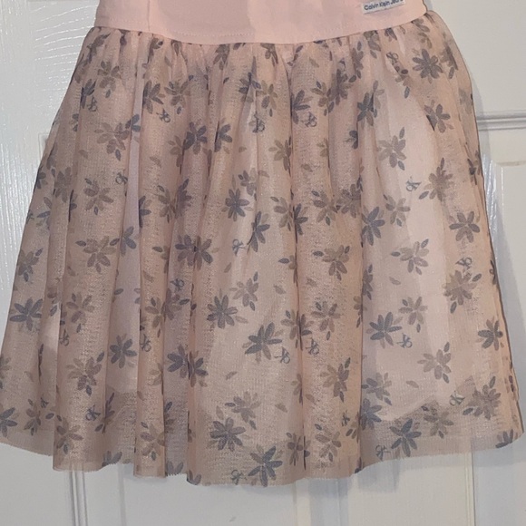 Calvin Klein Blush and Charcoal Floral Dress - Picture 3 of 8